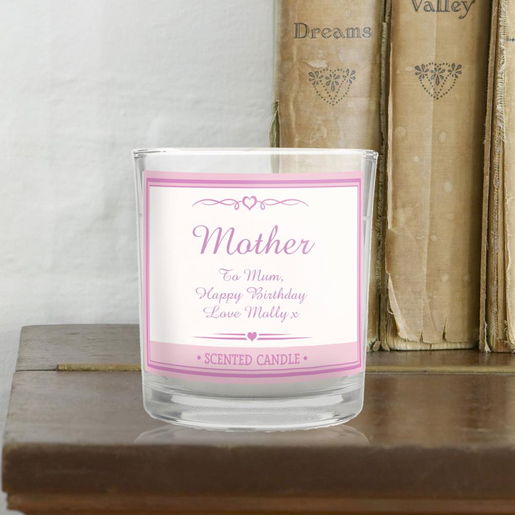 Personalised Pink Elegant Scented Jar Candle Extra Image 1